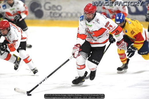 2021-01-24 Hockey Asiago-Valpellice Bulldogs U19 6316 Emanuele Piotto